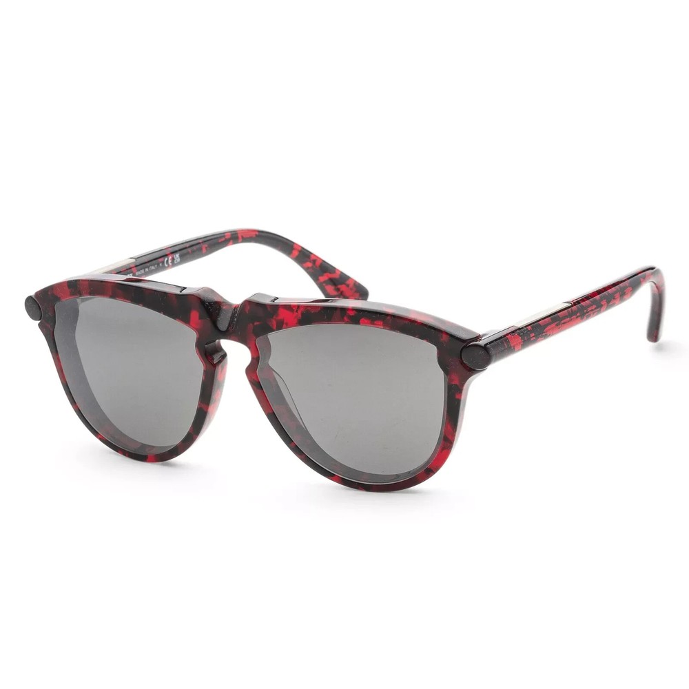 New Burberry Men’s 58mm Red Havana Italian UV Pilot Sunglasses Frame