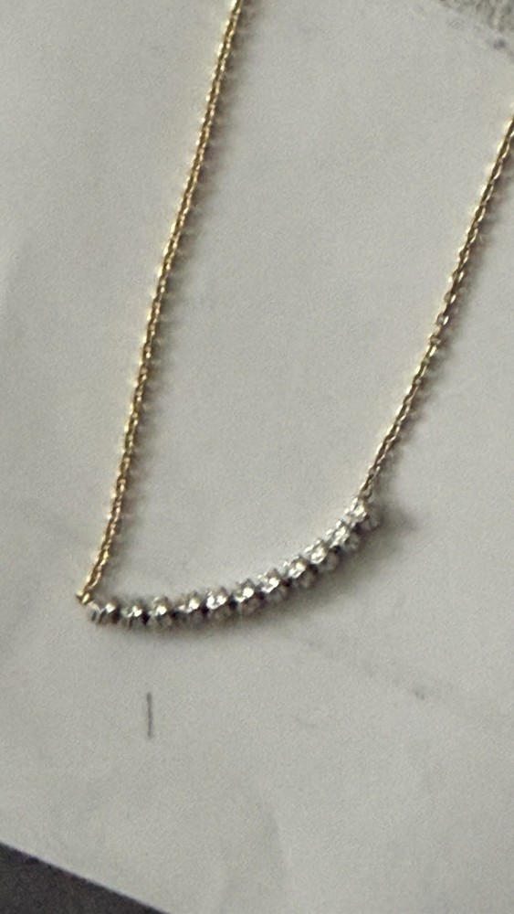 0.25 Ctw 11 Round Lab Diamond Pendant On 17” 14K Gold Chain-2.2 Grams Total Wt