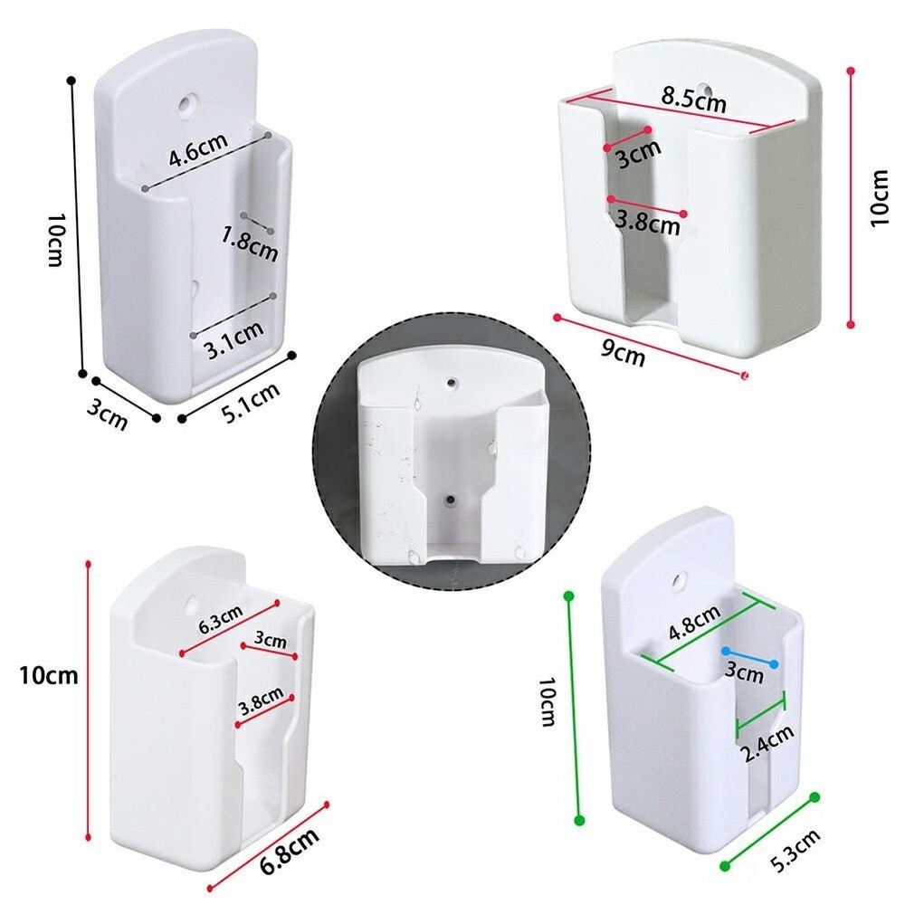 Universal-White Air-Conditioner Remote Control Holder Wall-Mounted Box Storage