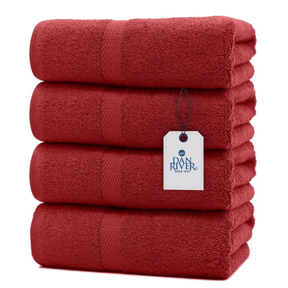 Soft 100% Cotton Bath Towels Set of 4, 27x54 Inches, Lightweight & Absorbent
