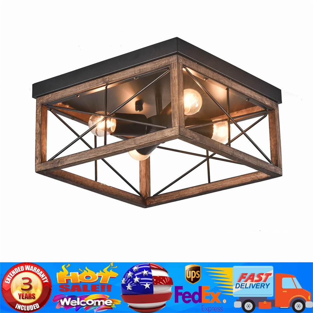 Farmhouse Chandelier Ceiling Fixture Glass Pendant Light Kitchen Island Lamp