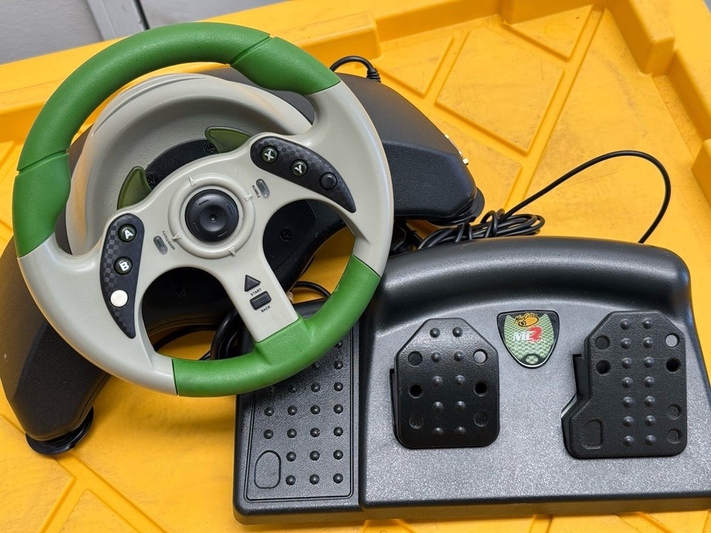 Mad Catz MC2 Racing Wheel And Pedals for Original Xbox – tested/works