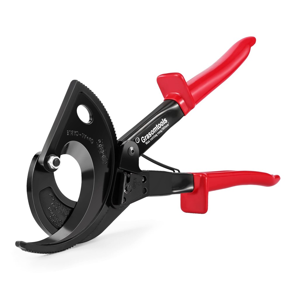 HS520A Heavy Duty Ratchet Wire Cutter for Aluminum Copper Cable up to 520mm