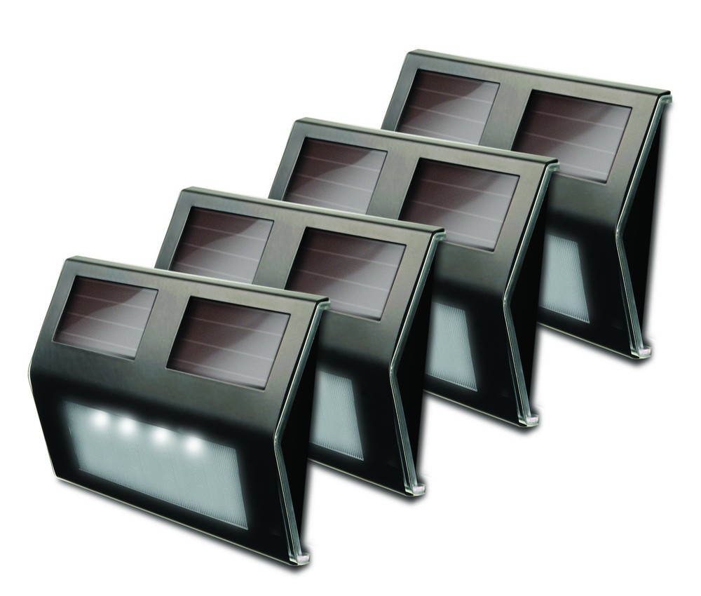 Bronze Weatherproof Solar LED Deck Lights Stainless Steel 47334-BZ