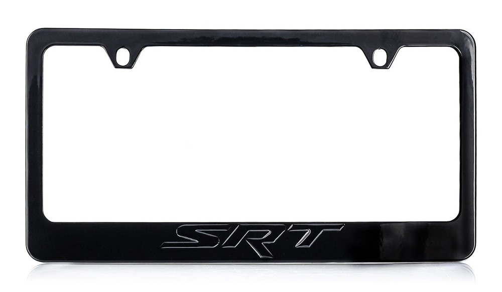 Dodge SRT Bottom Engraved License Plate Frame (Matte Black)