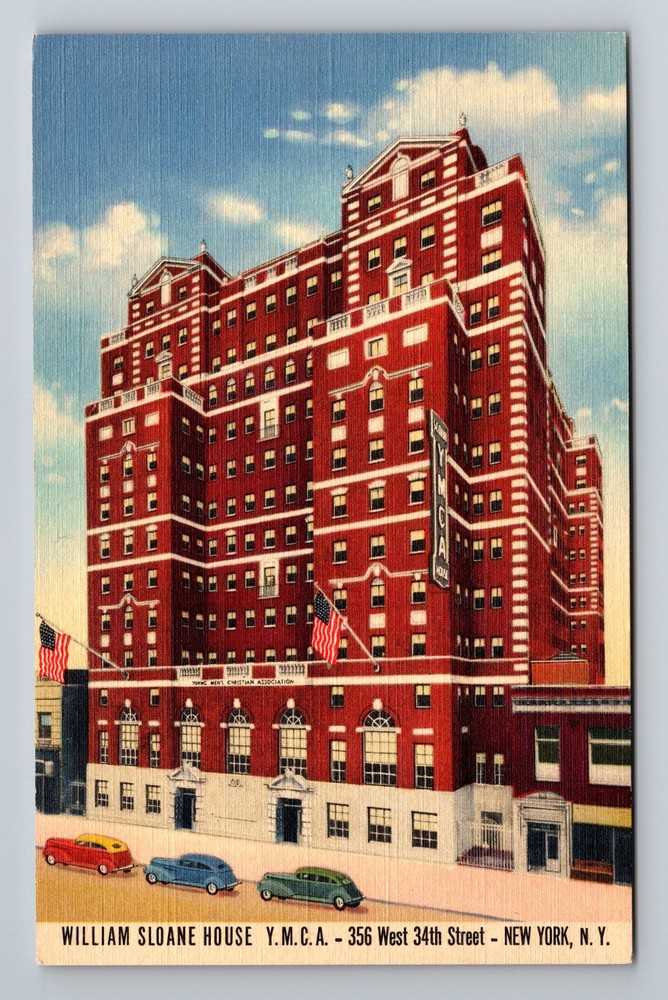 New York City NY, William Sloane House, Souvenir, Vintage Postcard
