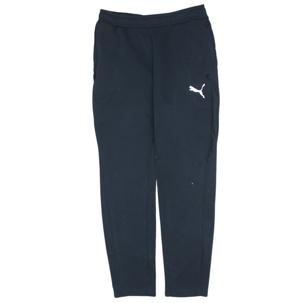 Puma Mens Joggers Black Elastic Waist Embroidered Logo Tapered Track Pants M