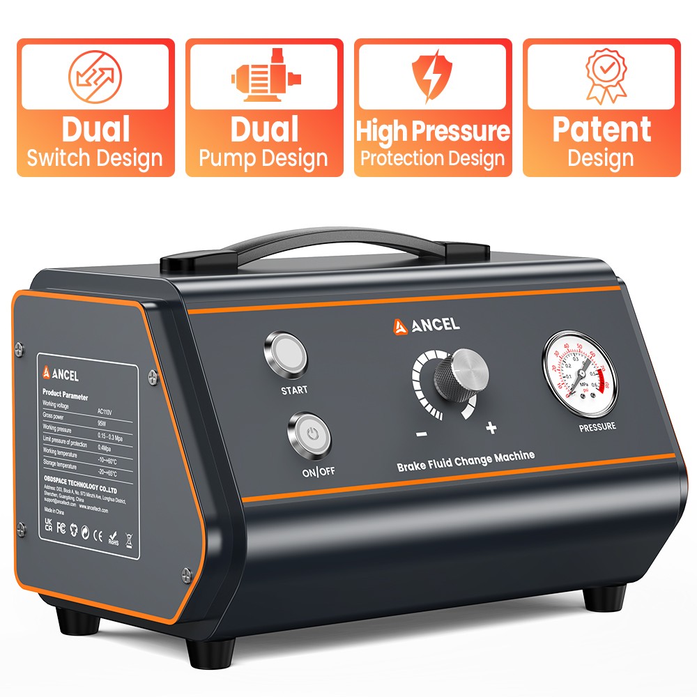 ANCEL BR1000 Dual Pulse Car Power Brake Fluid Bleeder Machine Electric Vacuum