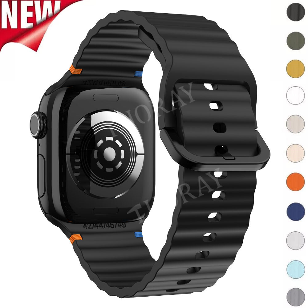 Silicone Strap Sport Band For Apple Watch Series 10 9 8 7 6 5 SE Ultra 1 2 49mm