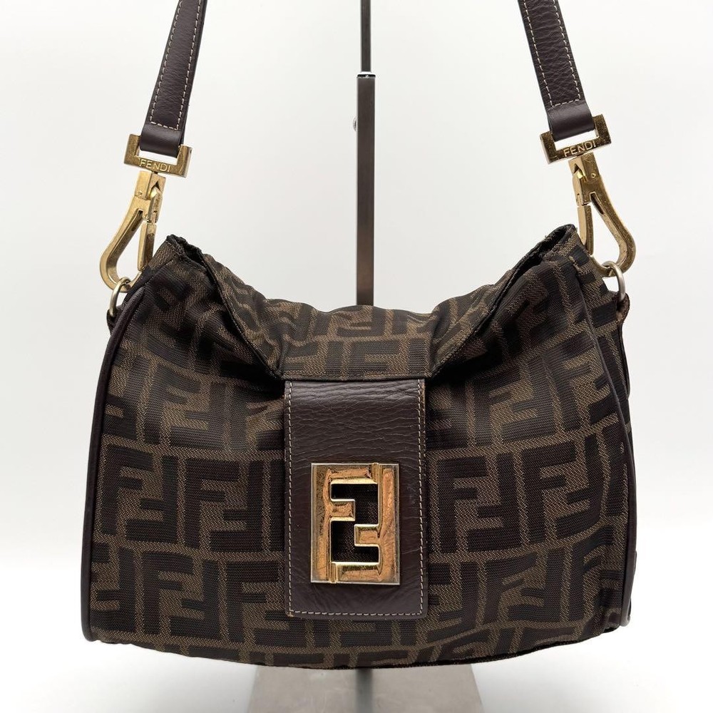 FENDI FF Zucca Bag in Brown PVC Authentic Vintage G06233342
