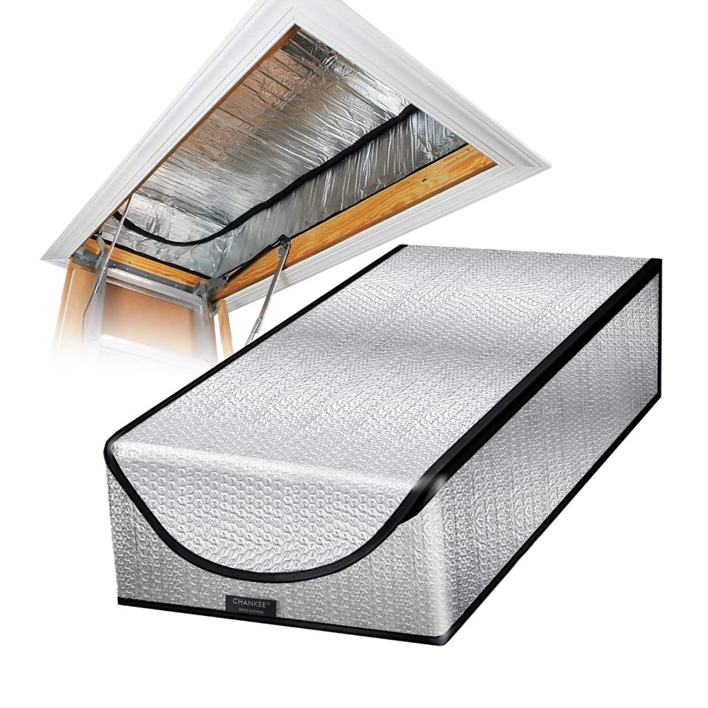 Attic Door Insulation Cover with Double Zipper for Stairs and Hatch