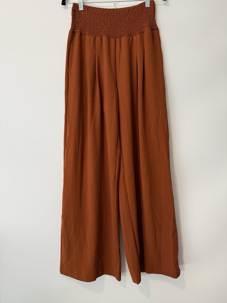 Pants for Women Wide Leg Elastic High Waisted Casual Summer Long Pants Sz M