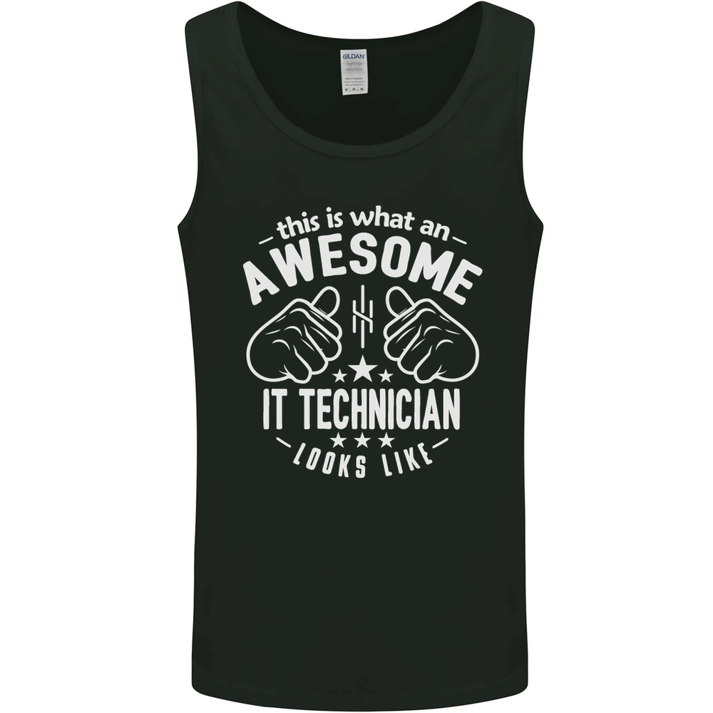 An Awesome IT Technician Looks Like Mens Vest Tank Top
