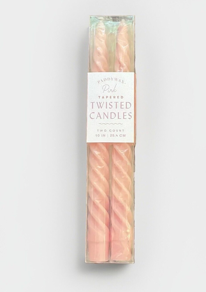 PaddyWax Pink Twisted Taper Candles for Elegant Decor