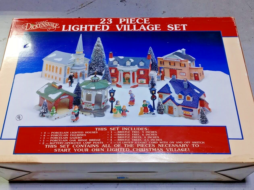 Lemax Dickensville 23-Piece Christmas Village with Lights Everything Included