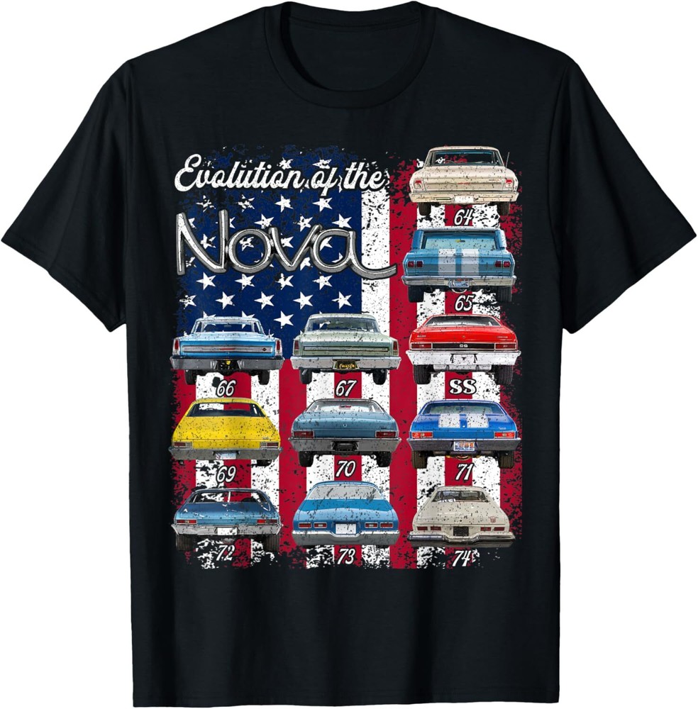 Vintage 1967-1974 Nova T-Shirt Hoodie Featuring Classic Year Designs
