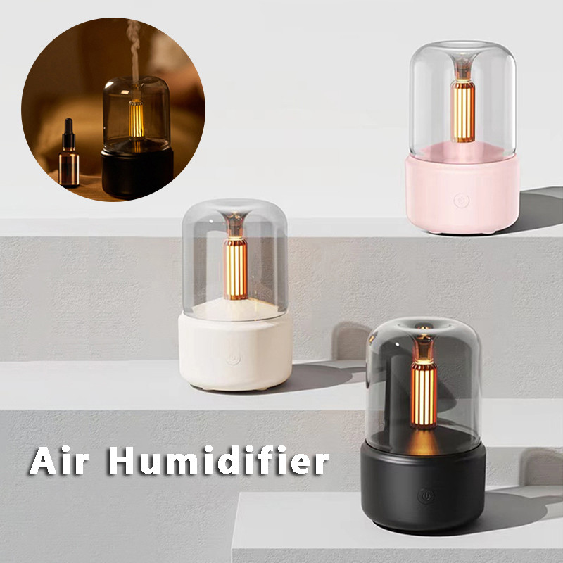 LED Candlelight USB Aroma Diffuser and Portable Air Humidifier