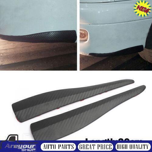 2pcs 36cm Carbon Fiber Car Bumper Lip Guard Anti-Scratch Protection