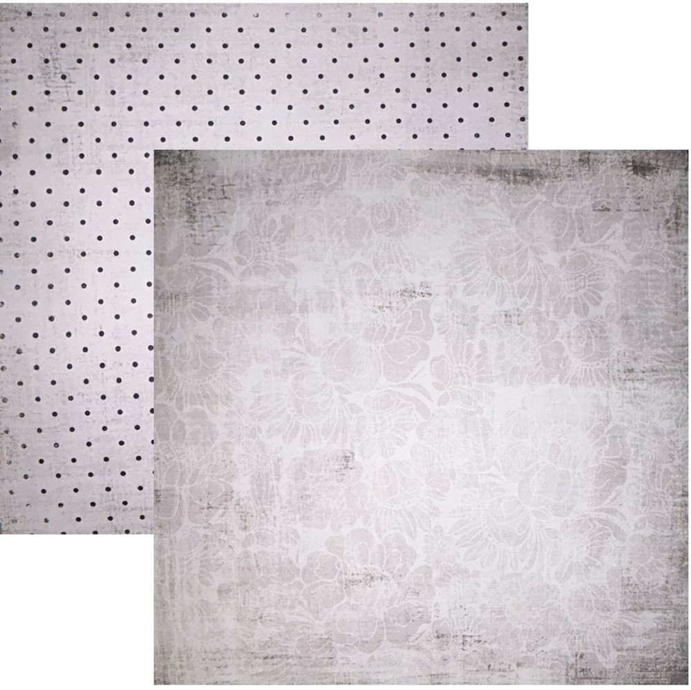 Meadowlark Dusk Black Polka Dot DS Scrapbook Paper by My Minds Eye MDL112