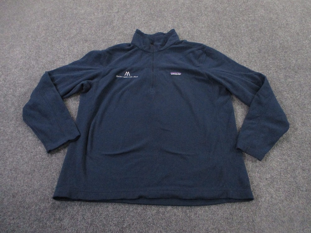 Patagonia Mens XL Blue Fleece Micro D Lightweight Hiking Jacket