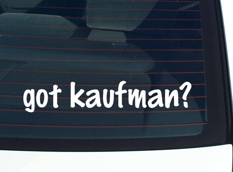 Kaufman Funny Last Name Car Decal Bumper Sticker Vinyl Window Pride