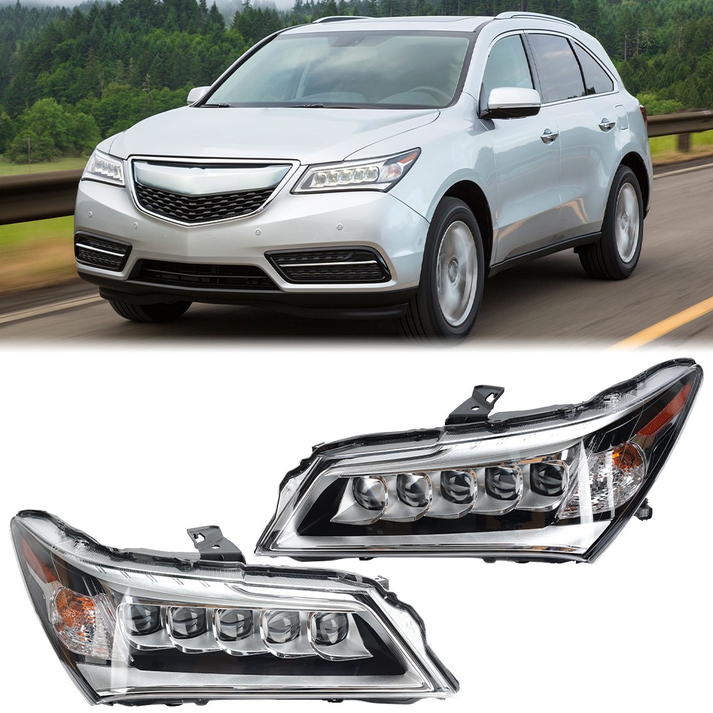 Headlight Assembly LED Left&Right Driver and Passenger For 2014-2016 Acura MDX