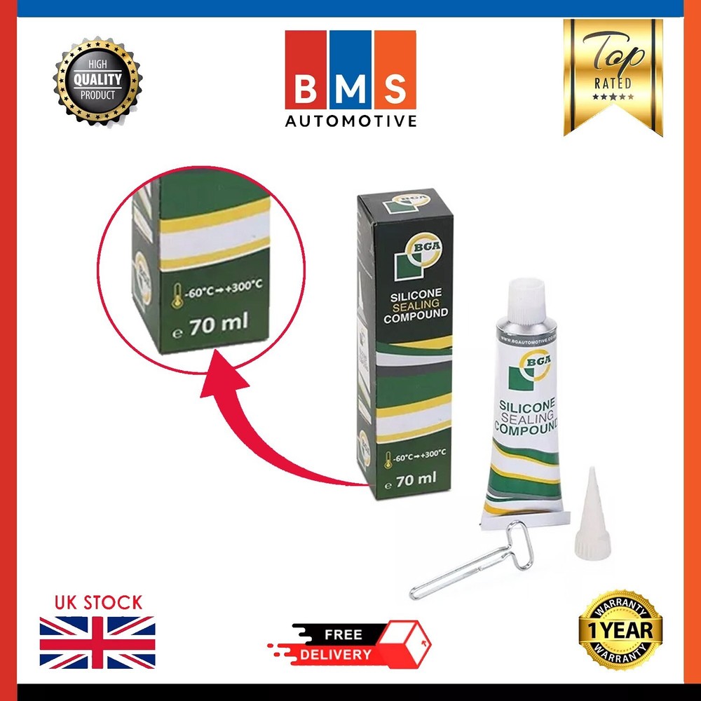 BGA GASKET SILICONE INSTANT SUMP SEALANT SEALING COMPOUND 70ML BGA BRAND-BGSILC