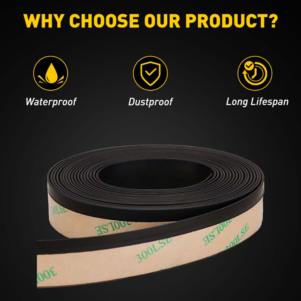 4M Rubber Seal Strip Car Rear Front Side Window Trim Edge Moulding Weatherstrip