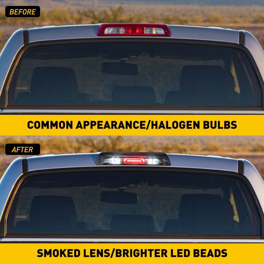 AUXITO Smoke LED 3rd Brake Cargo Light for 2007-2018 Toyota Tundra