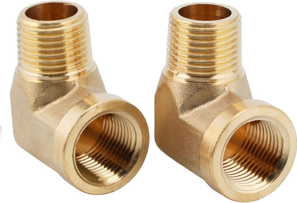 2-Pack 90 Degree Brass Street Elbow Fitting 1/4