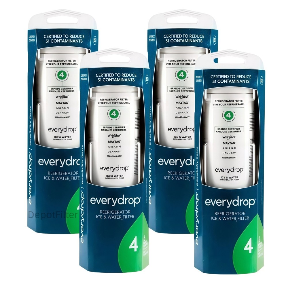 1-4PC EveryDrop EDR4RXD1 Refrigerator Water Filter 4 Pack Sealed US Free Shipping