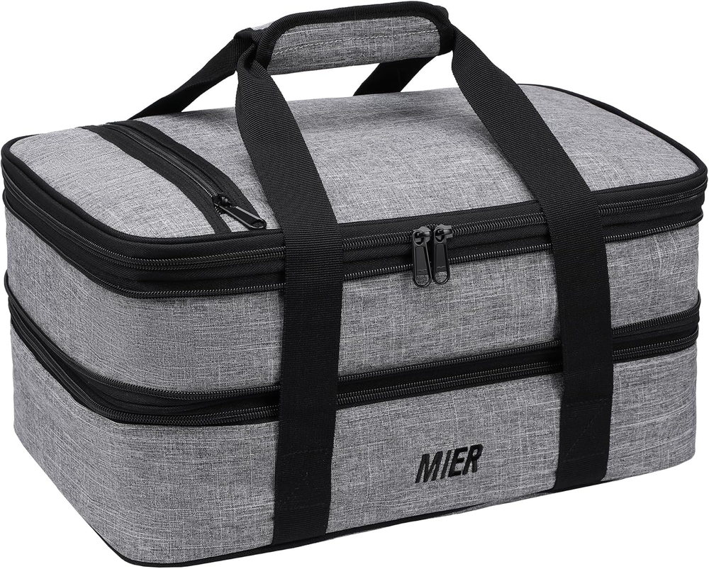Insulated Double Casserole Carrier for Hot or Cold Food – Perfect for Potlucks and Picnics
