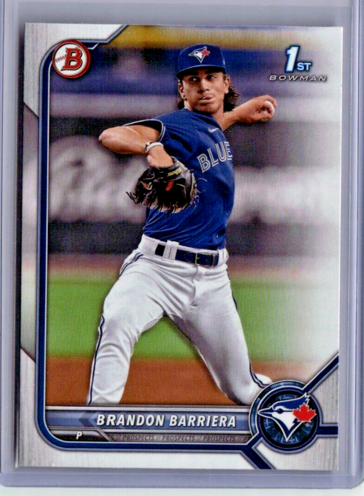 BRANDON BARRIERA ROOKIE 1ST BOWMAN BASEBALL RC #BD-21 2022 MLB TORONTO BLUE JAYS