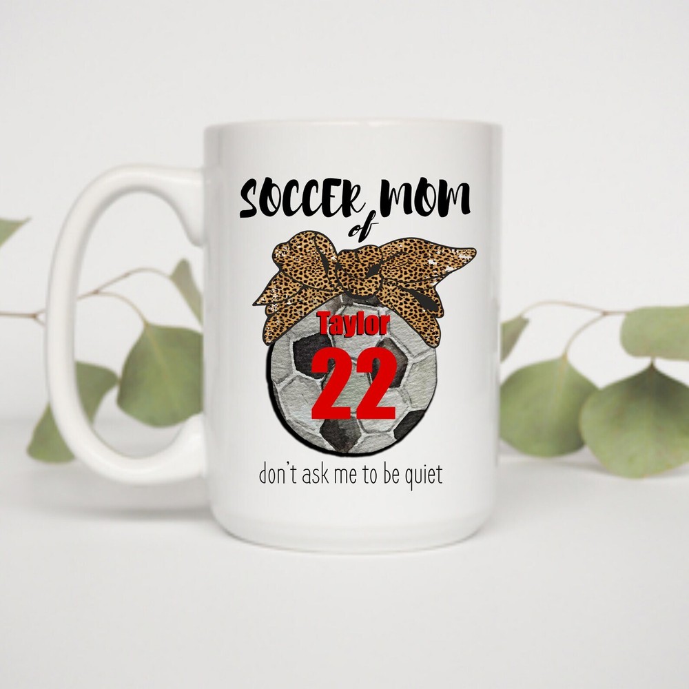 Customizable Soccer Mom Mug Soccer Ball Mug Mom Mug Soccer Mom Coffee Mug