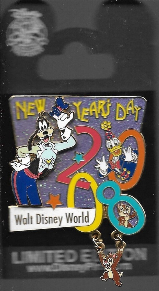 Disney World 2008 New Years Eve Official Trading Pin Limited Edition-image