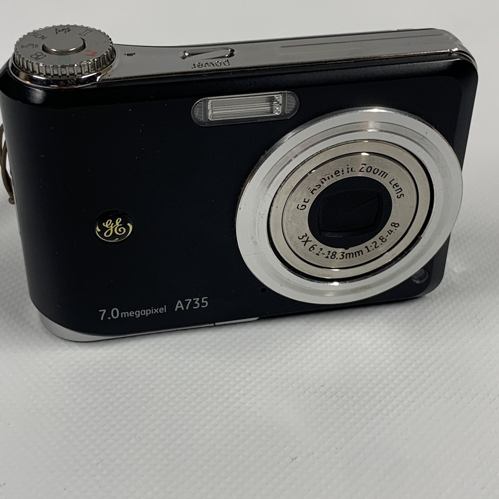 GE A735 7MP Compact Digital Camera in Black Tested Without SD Card