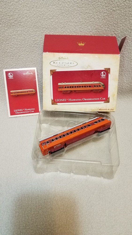 .2004 LIONEL HIAWATHA OBSERVATION PASSENGER CAR HALLMARK KEEPSAKE ORNAMENT