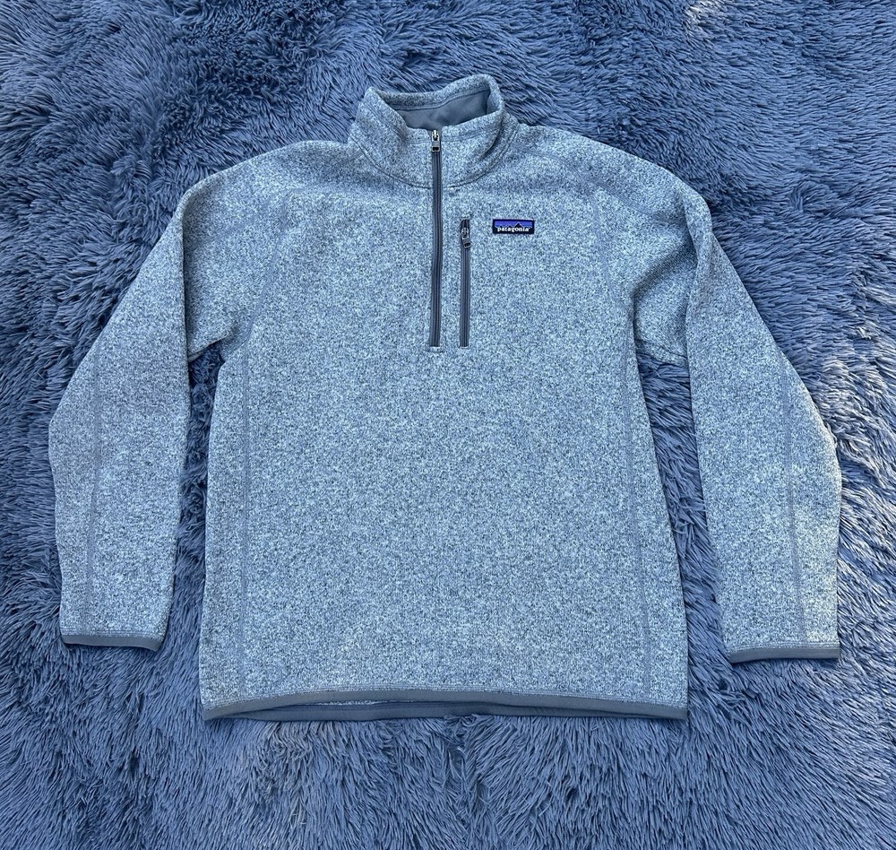 Men's Medium Gray Patagonia Quarter Zip Pullover