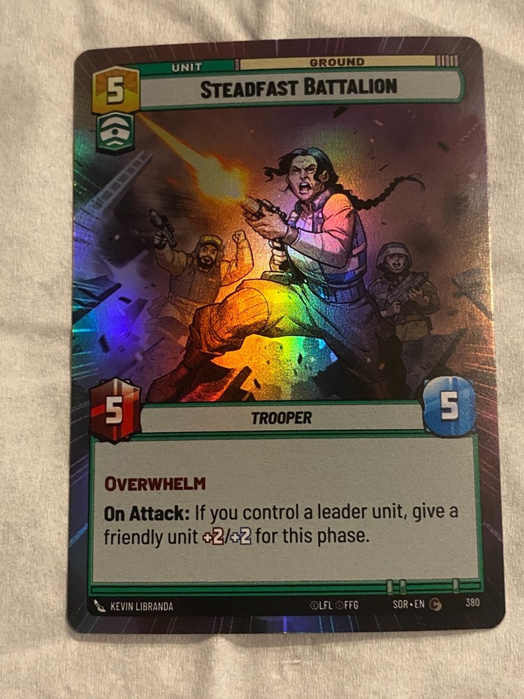 STAR WARS UNLIMITED TCG SoR STEADFAST BATTALION HYPERSPACE Foil NM