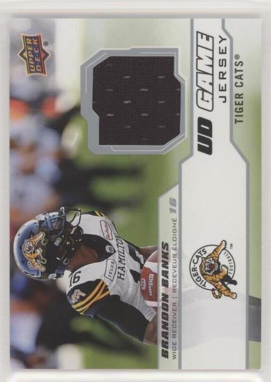 2020 Upper Deck CFL Game Jersey Brandon Banks Hamilton Tiger-cats