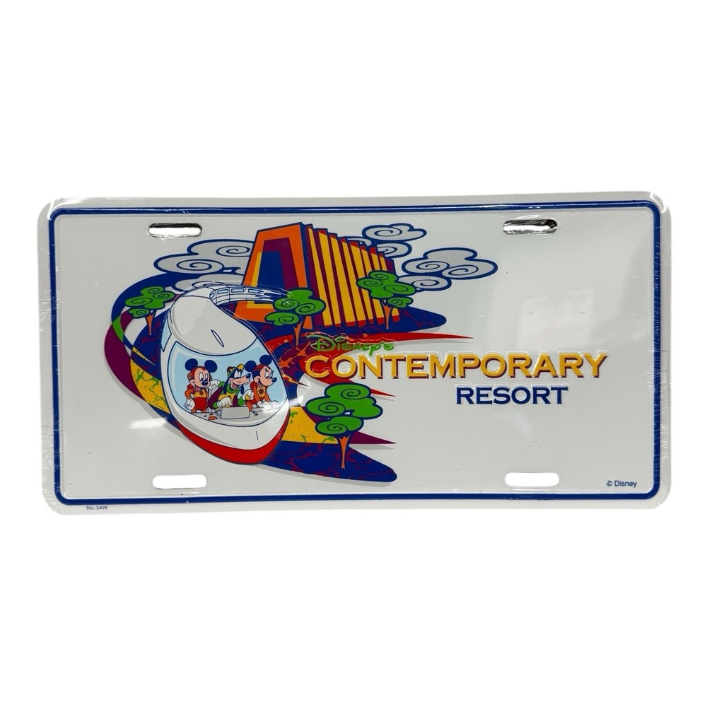 1997 WDW Contemporary Resort New Sealed License Plate