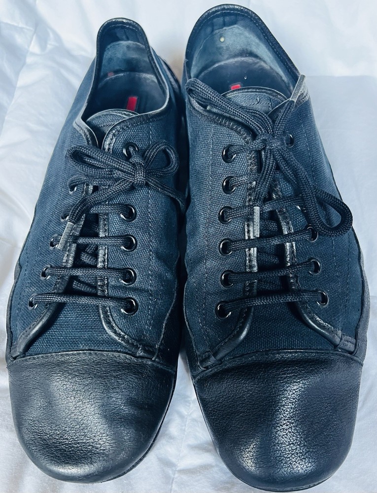 PRADA Men's Canvas & Leather Driving Sneakers Size 8 US