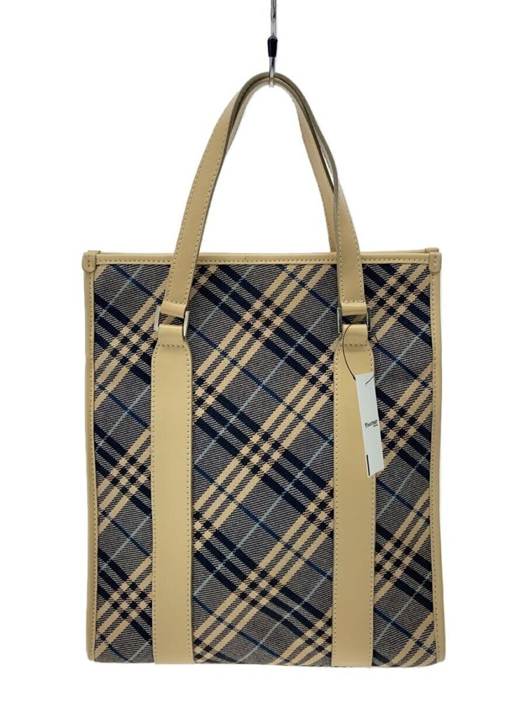 BURBERRY BLUE LABEL ◆Tote Bag/-/BEG/Check
