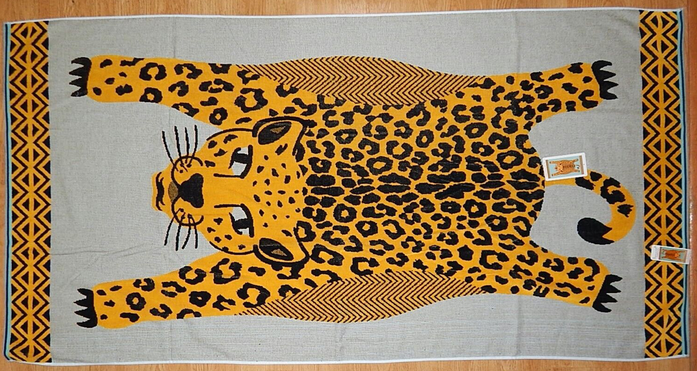 Common Thread Beach Leopard Cotton Towel 36x68 New Authentic  