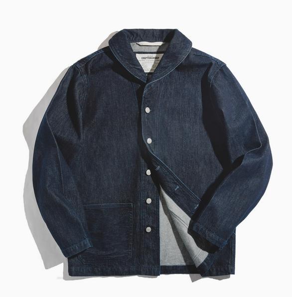 Men Youth Retro Shawl Collar Deck Jacket Casual Button Coats Vintage Style Tops