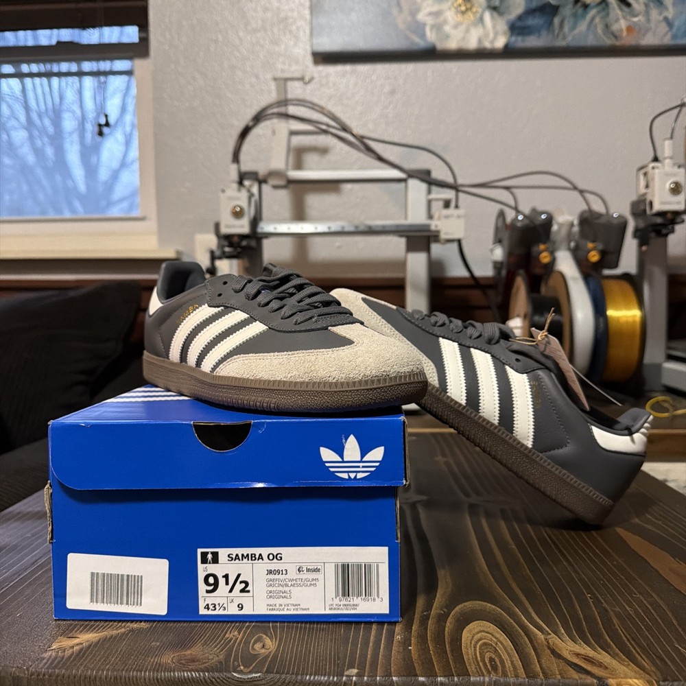 Adidas Originals Samba OG Grey/White Men's 9.5