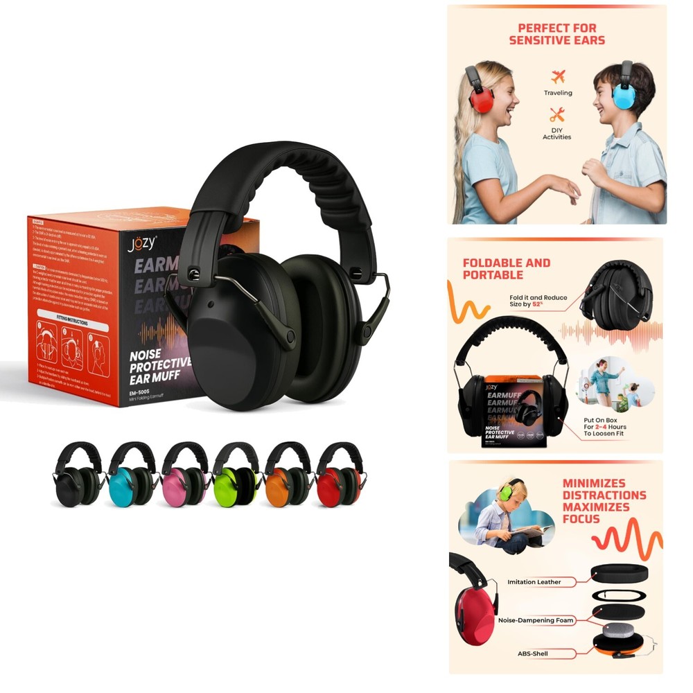 Kids Noise Canceling Headphones with 26dB SNR for Ear Protection & Sensory Comfort