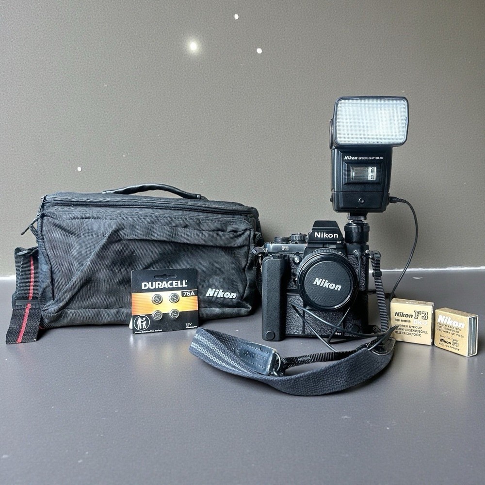 Nikon F3 HP 35mm SLR Film Camera -Black Complete A++  We Ship From USA