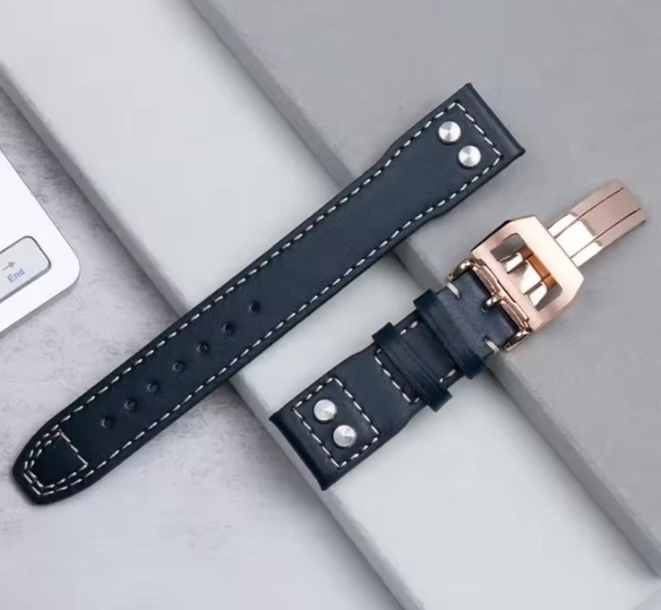 Genuine Leather Strap for IWC Big Pilot/Portuguese Watch 20mm–22mm + Buckle