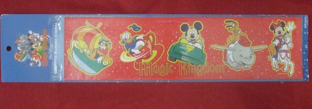 Disney World Magic Kingdom Magnetic Bumper Sticker - New